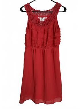 Max Studio Dress Medium Red Tomato Girl Coquette Sleeveless Spring Summer